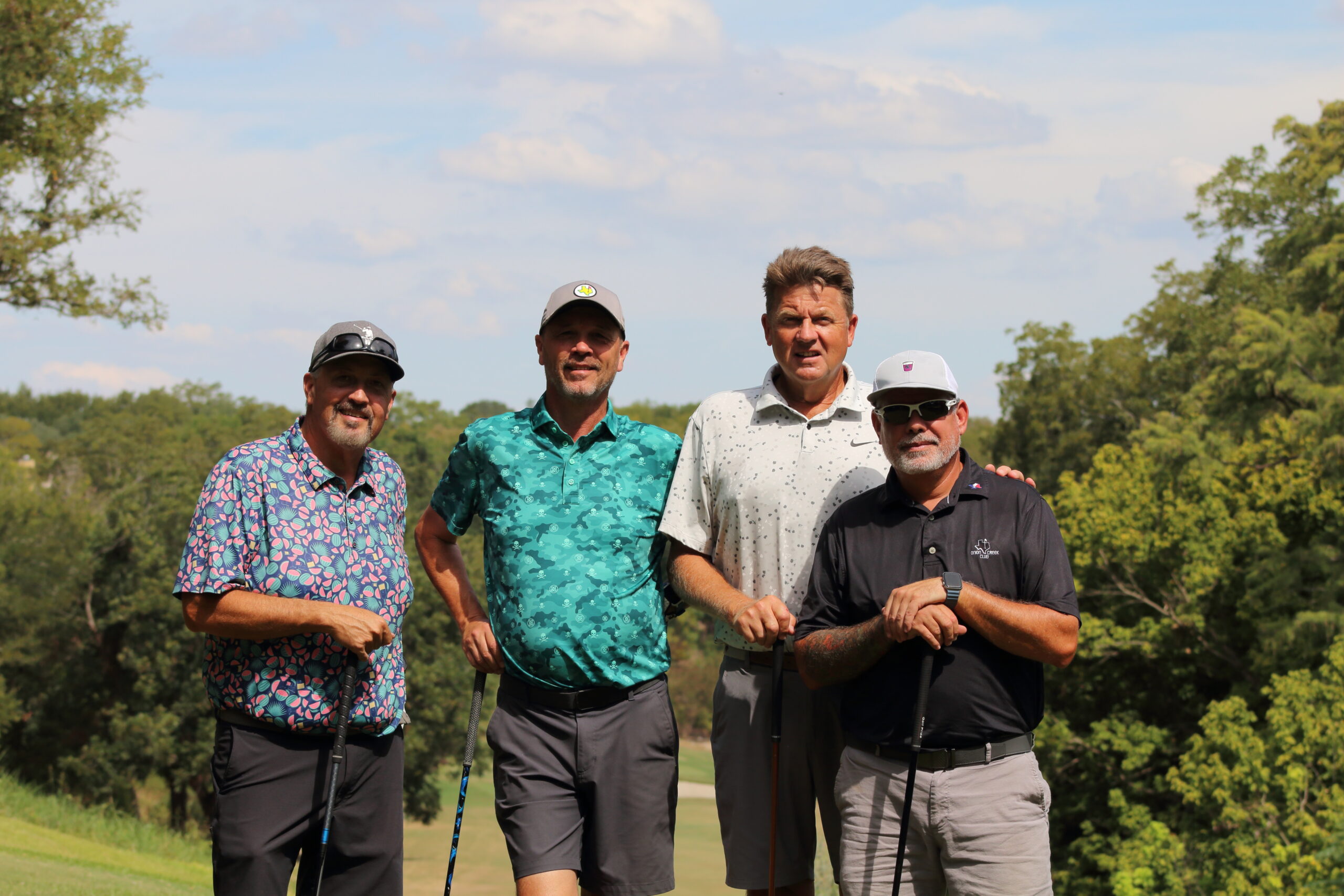 Golfers on course